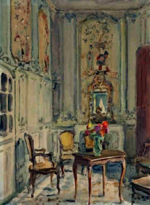 Salon chinois du ch&acirc;teau de Barbentane par Louis Agricol Montagn&eacute;