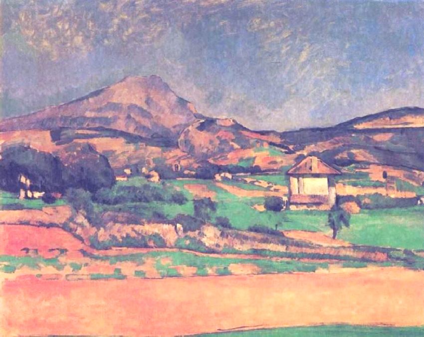 La plaine pr&egrave;s de la Montagne Saint Victoire par Paul C&eacute;zanne