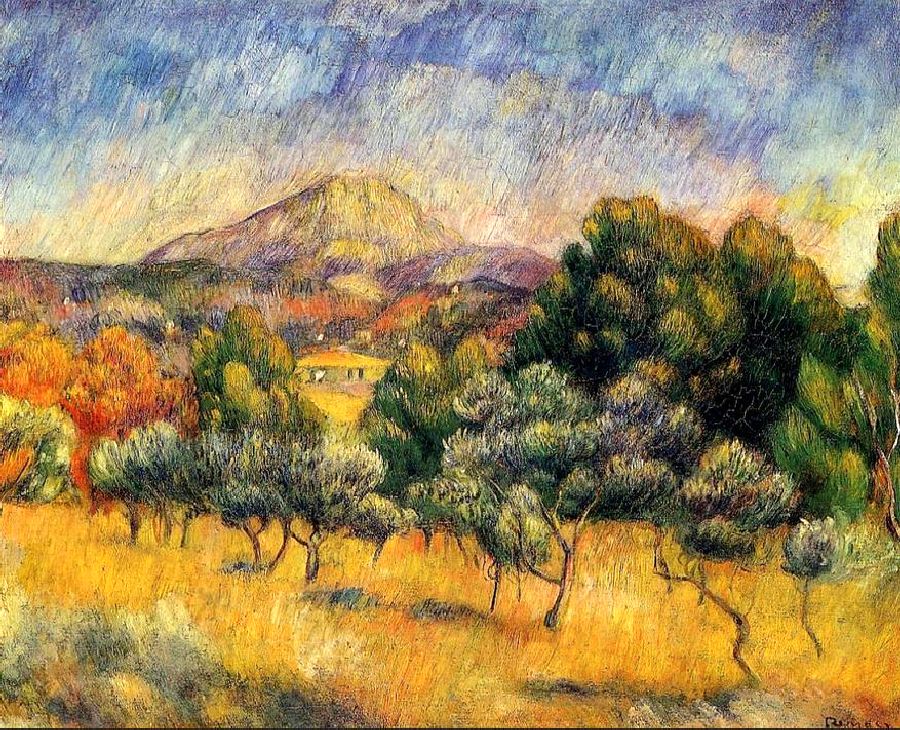 La montagne Ste-Victoire par  Pierre Auguste Renoir