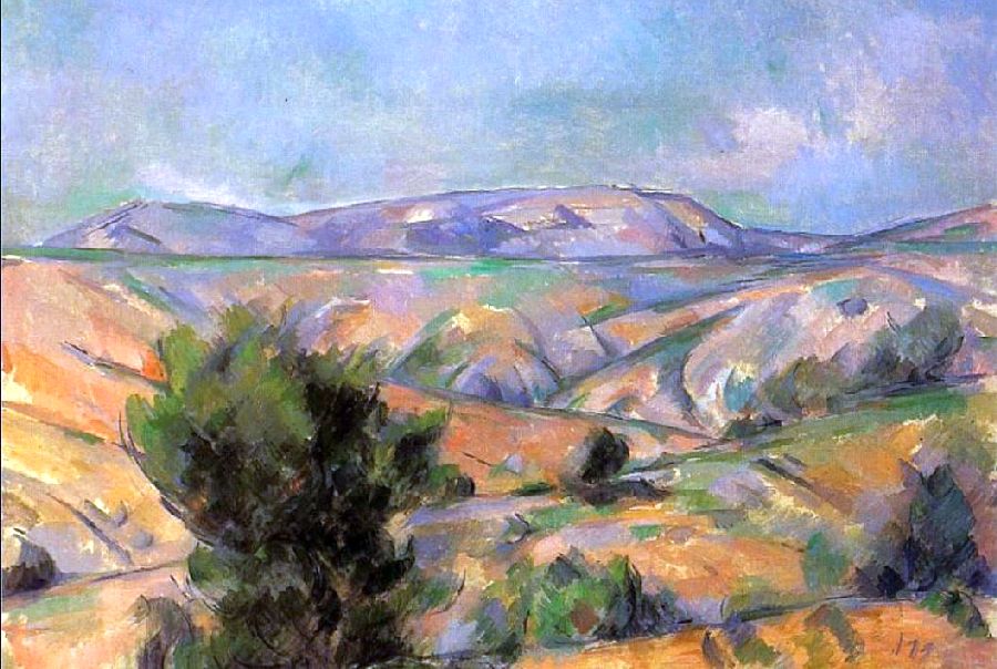 La Montagne Saint Victoire vue depuis Gardannes par Paul C&eacute;zanne