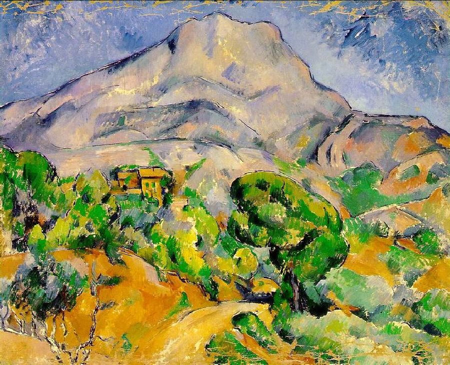 La Montagne Saint Victoire  vue des carri&egrave;res de Bibemus par Paul C&eacute;zanne