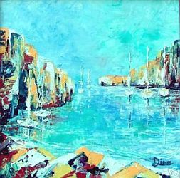 peinture Cassis calenques  par Dina Piola