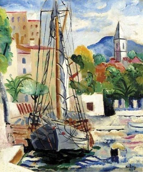 Bateau dans le Port de Cassis  par Mo&iuml;se Kisling