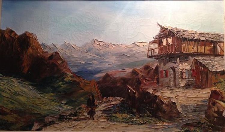 Paysage des Hautes Alpes &agrave; Guillestrepar Othon Coubine