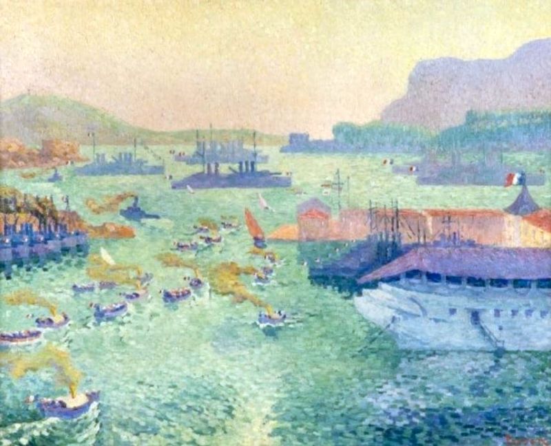Port de Toulon le matin par Henri Person