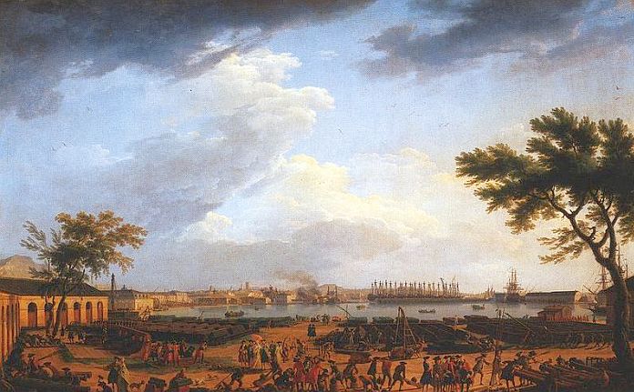 Port de Toulon vu  du Pont Neuf par Claude Joseph Vernet