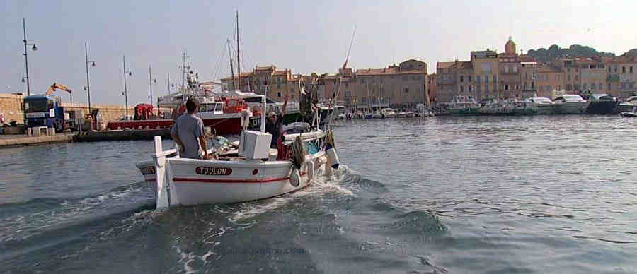 pontu rentrant dans le port de St-Tropez