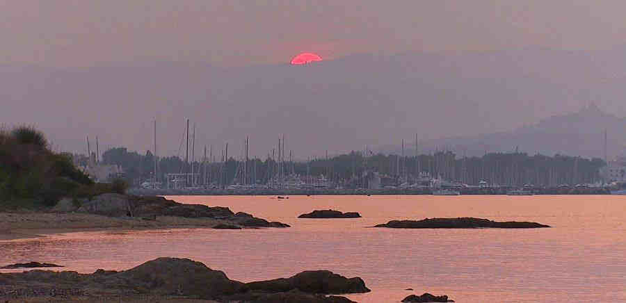 Coucher de soleil, port de St-Tropez