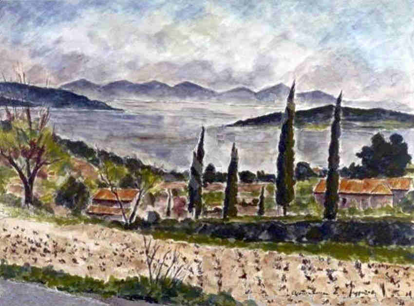 baie des Canebiers, St-Tropez par  Andr&eacute; Dunoyer de Segonzac