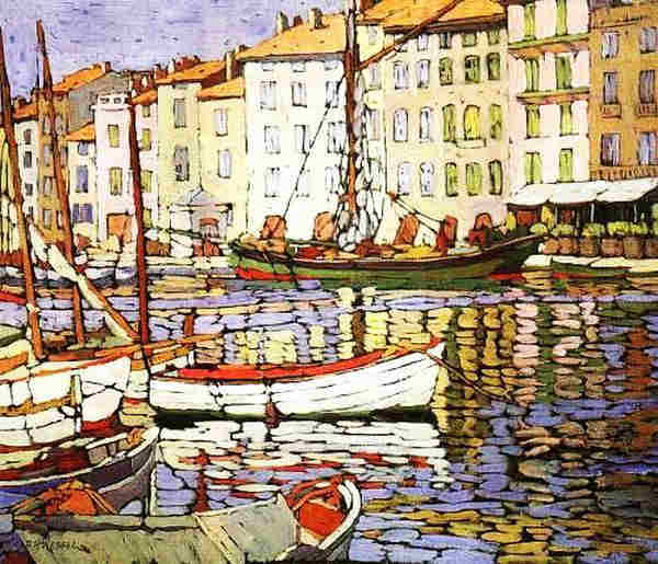 Le port de St-Tropez par Bessie Hoover-Wessel