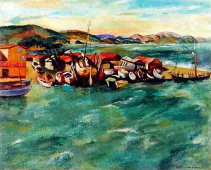 Cantier naval  &agrave;  St-Tropez par Willy Eisenschitz
