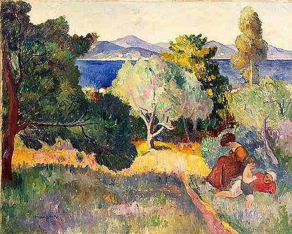 Promenade &agrave;  St-Tropez par Henri Manguin