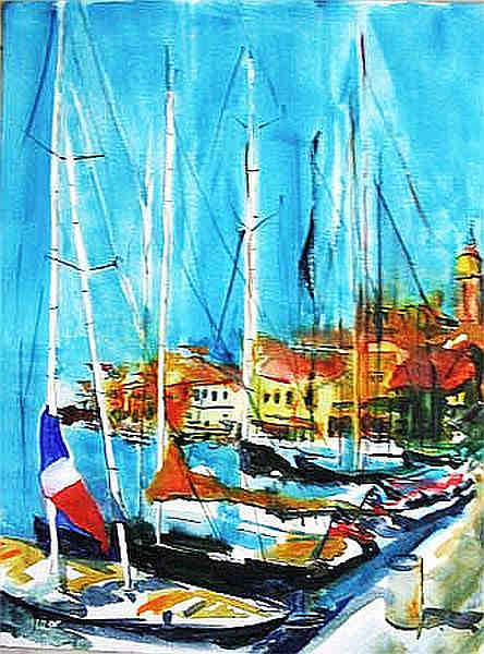 Port &agrave;  St-Tropez par Jane Ril&egrave;s