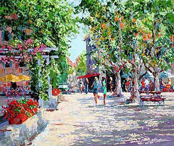 Market place in St-Tropez  by Kerry Hallam