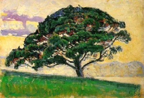Le grand pin &agrave; St-Tropez par Paul Signac