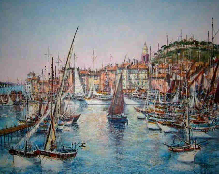 Le port de St-Tropez par Guy Dessapt