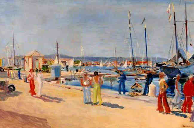 Le port de St-Tropez par Lucien Adrion