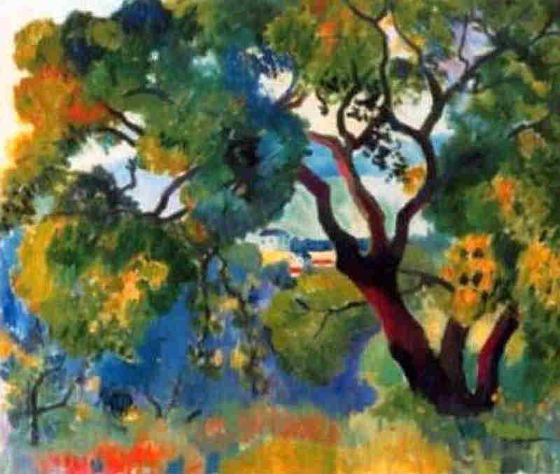 Paysage &agrave; St-Tropez par Henri Manguin