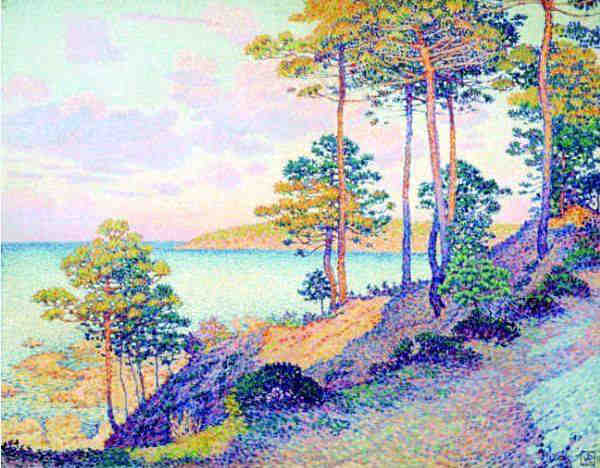 La pointe St-Pierre &agrave; St-Tropez par Th&eacute;o van Rysselberghe
