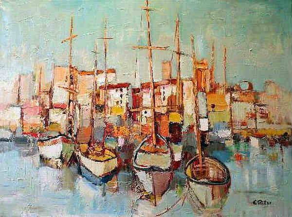 Le port de St-Tropez par Etienne Ritter