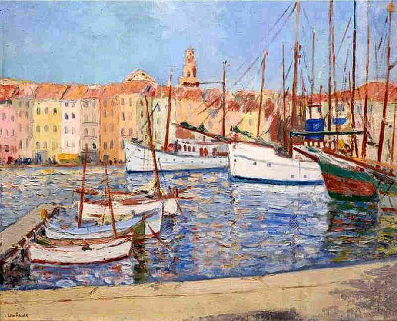 Le port de St-Tropez par Marcel Lambault