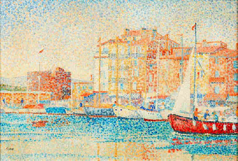 Le port de St-Tropez par Yvonne Canu