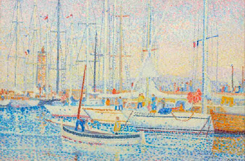 Pr&eacute;paration aux r&eacute;gates dans le port de St-Tropez par Yvonne Canu
