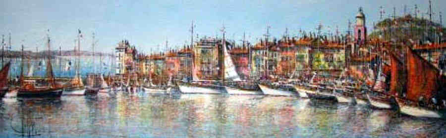 Le port de St-Tropez par Guy Dessapt