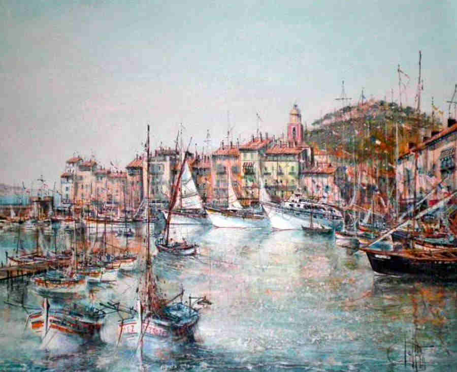 Le port de St-Tropez par Guy Dessapt