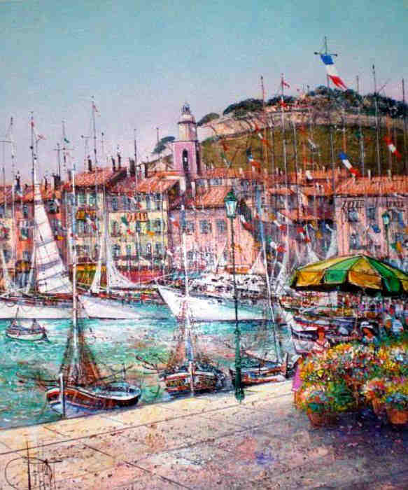 Le port de St-Tropez par Guy Dessapt