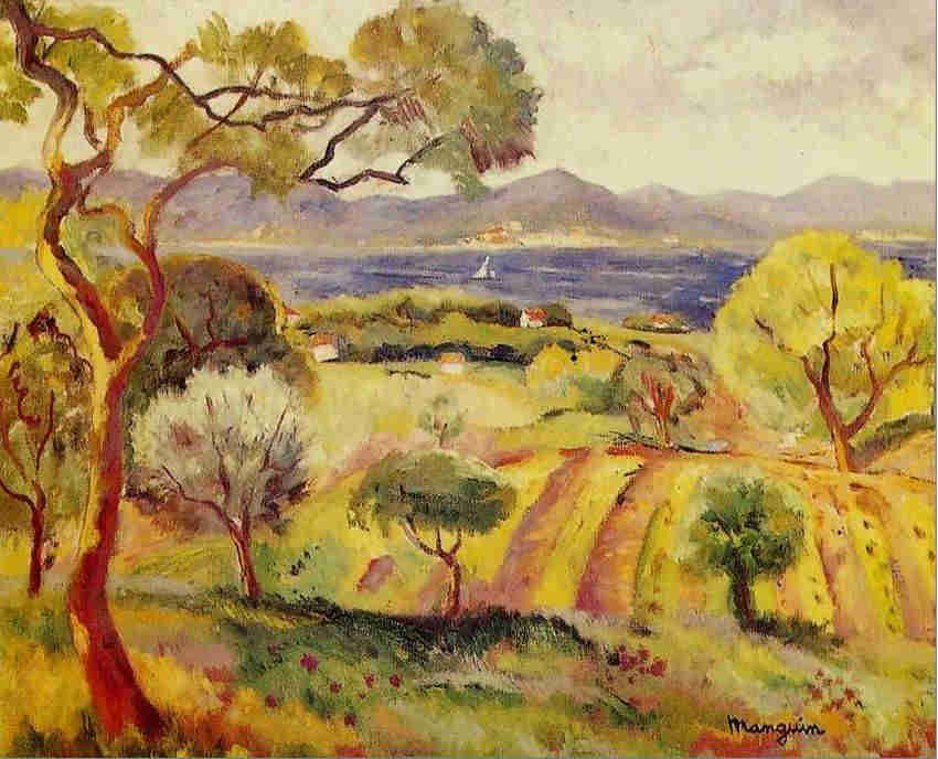  St-Tropez,  vue  sur le  golfe  par Henri Manguin