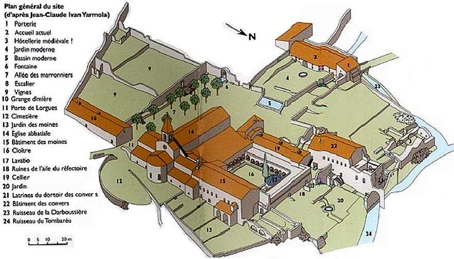 Plan abbaye du Thorinet