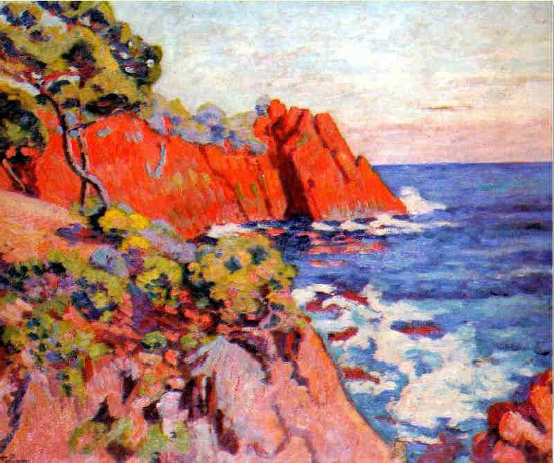 Agay , rochers sur la c&ocirc;te par Armand Guillaumin