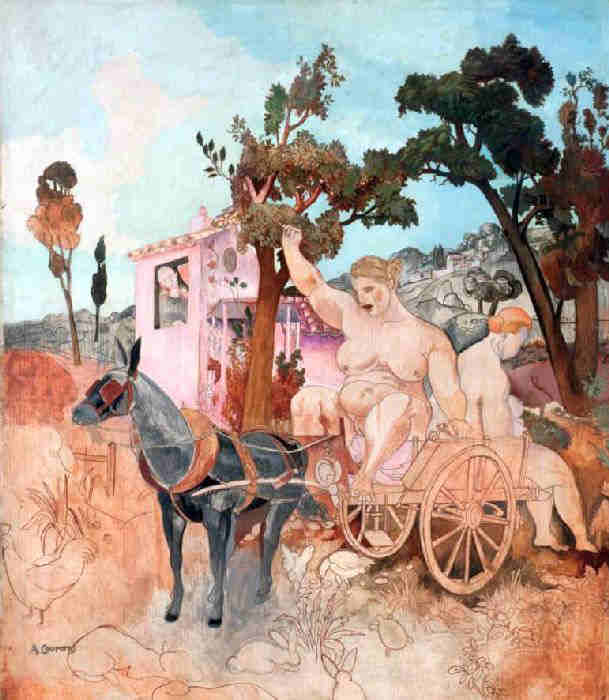 Femmes au Lavandou par Alfred Louis Courmes