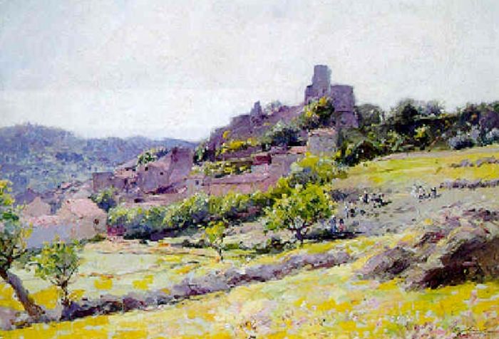 Ruines chateau Salernes par Gustave  gagliardini