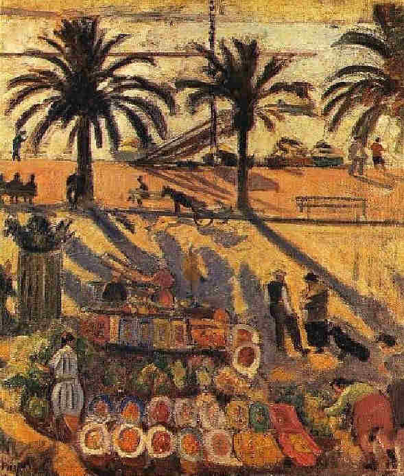 Le march&eacute; de Sanary par Jean Puy