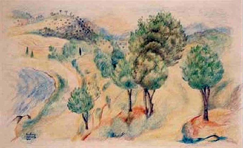 Paysage &agrave;  Sanary par Mo&iuml;se Kisling
