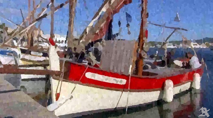 Pecheur et pointus port de Sanary par Dan Kopel