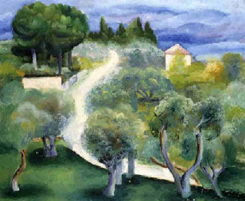 Route de Bandol &agrave; Sanary par Mo&iuml;se Kisling 