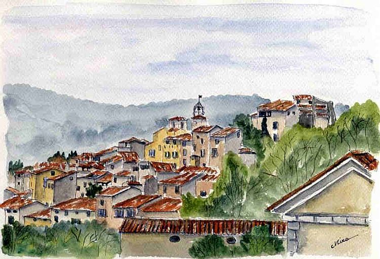 Seillans vu de Combelongue  par Mira