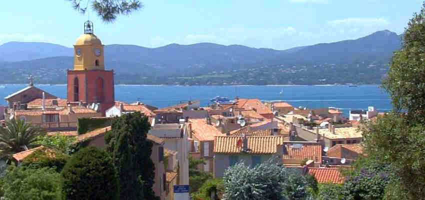 Vue de St-Tropez et  du golfe