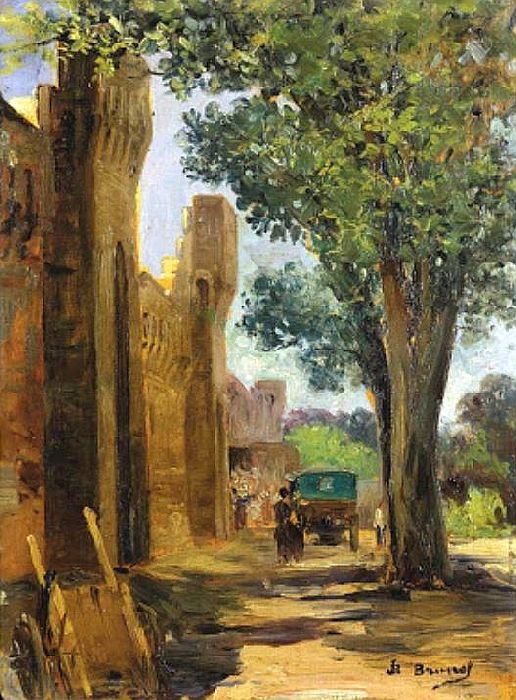 Au pied des remparts d'Avignon par Jean baptiste Brunel