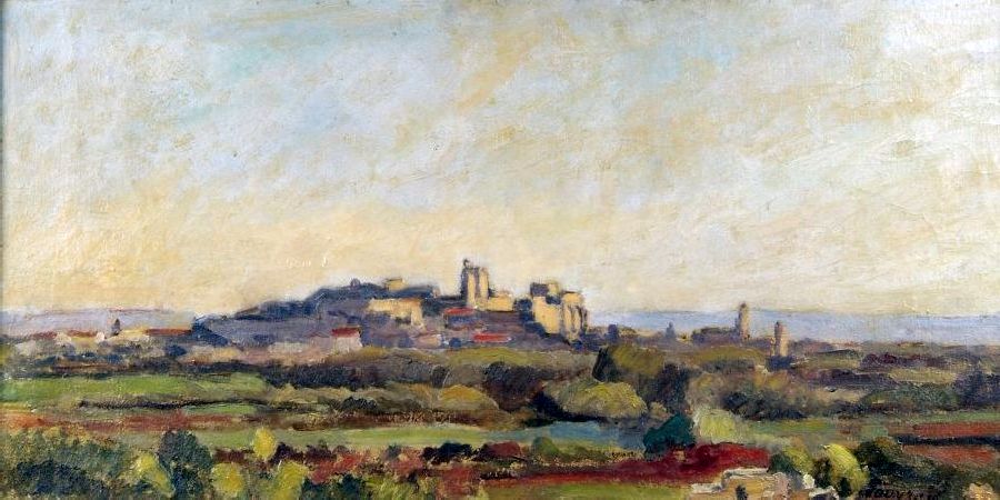 Avignon vue de Villeneuve par Abel Lauvray