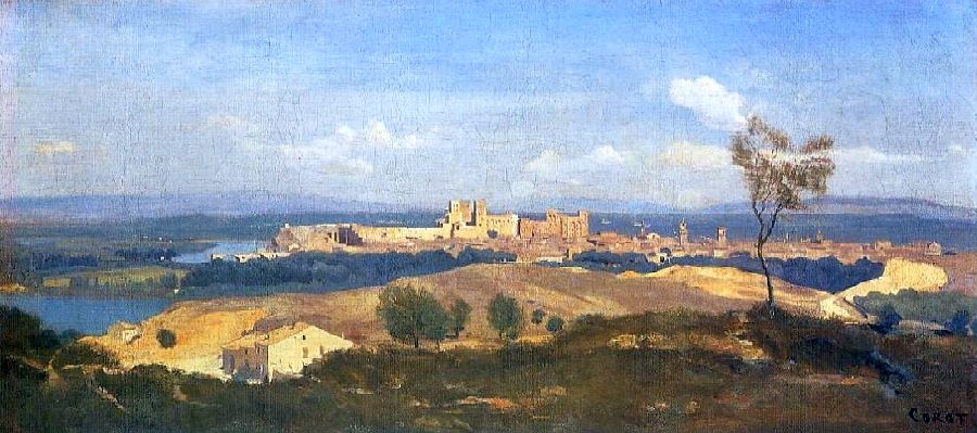 Vue d'Avignon par Jean-Baptiste Corot