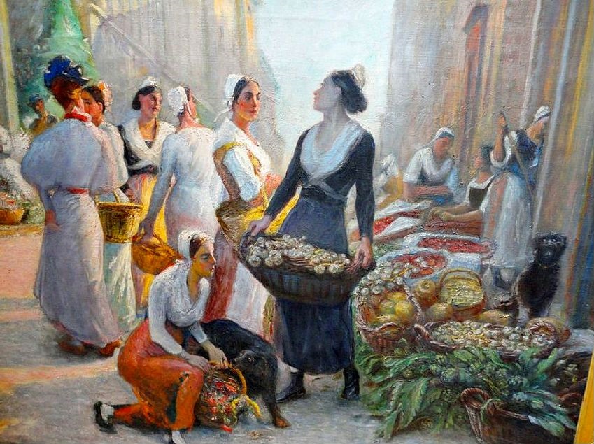Le march&eacute; place Pie &agrave; Avignon , atelier de  Pierre Grivolas