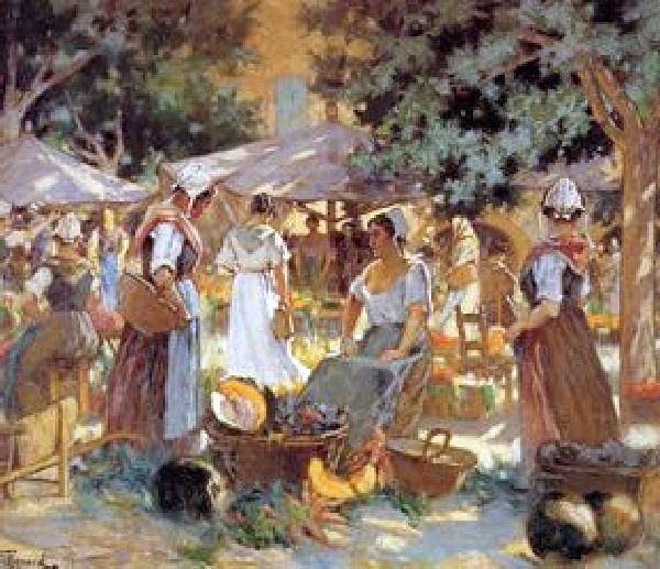 March&eacute; place Pie &agrave; Avignon par Marius Roux-Renard