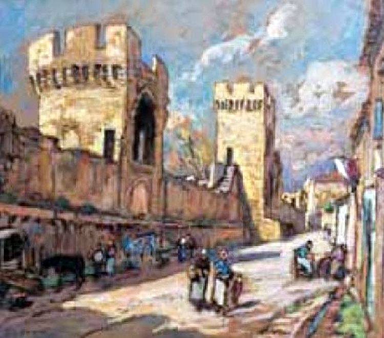 Les remparts d'Avignon par Joseph Hurard