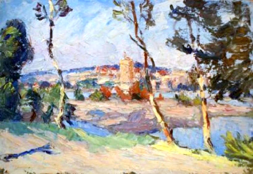 Vue d'Avignon par Abel Lauvray