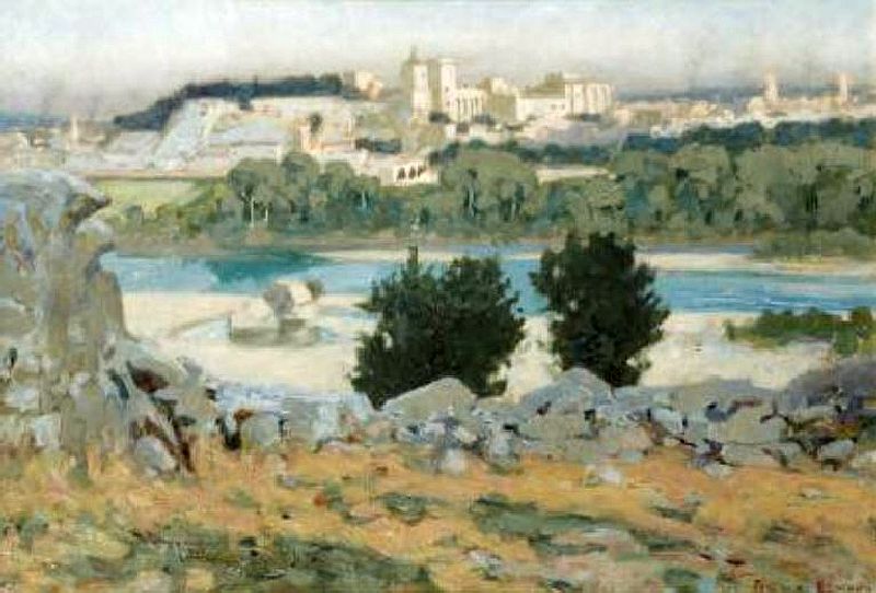 Vue d'Avignon par Marius Roux Renard