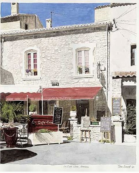Caf&eacute; C&eacute;sar &agrave; Bonnieux  par Steve Everest